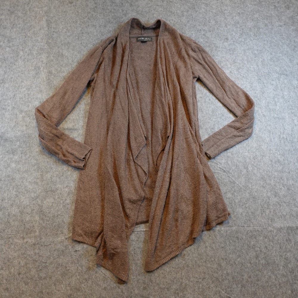 Barefoot Dreams Cardigan Women Small/Medium Brown CozyChic Lite Island Wrap